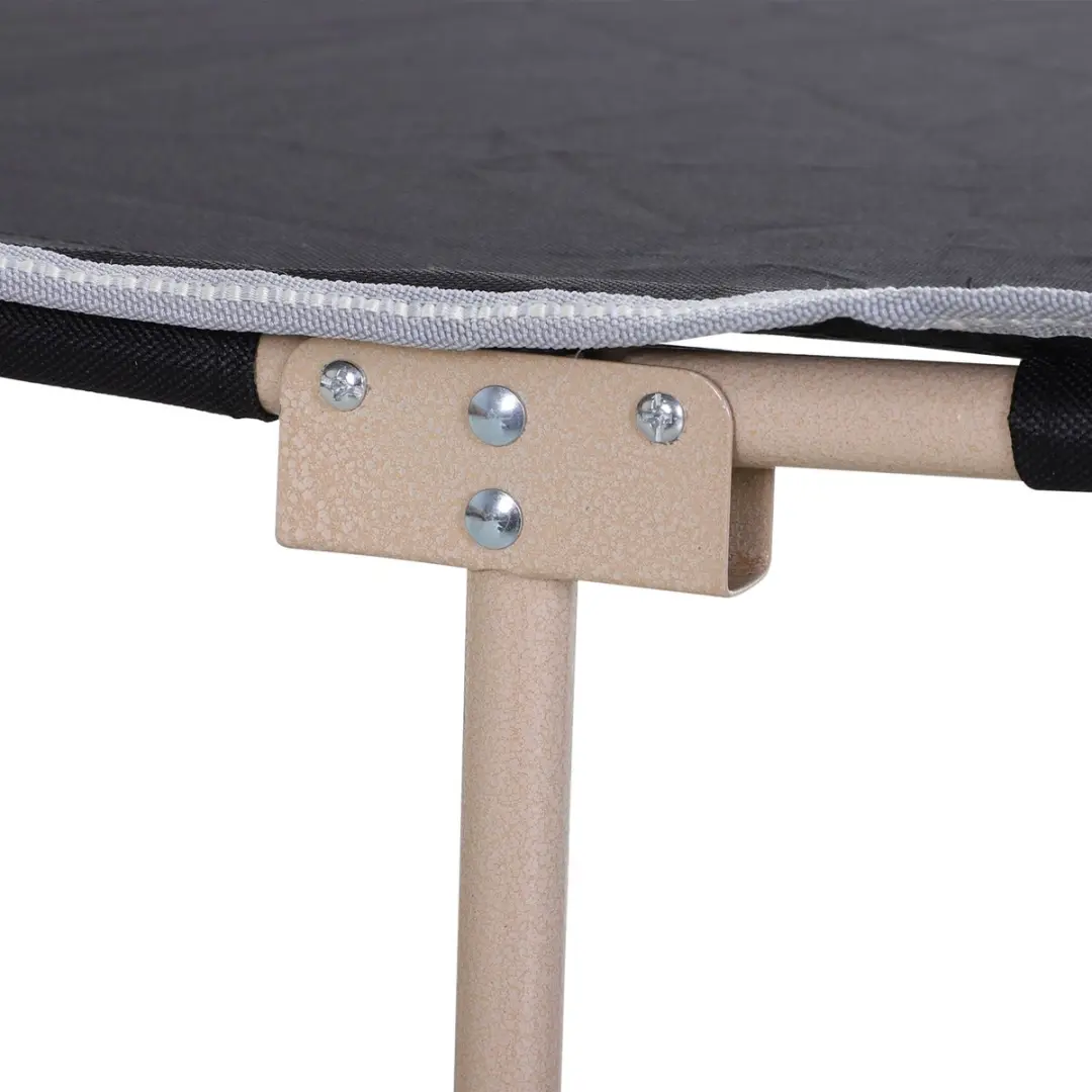 Outsunny Opvouwbaar Campingbed 1 Persoon - 150 kg - Zwart