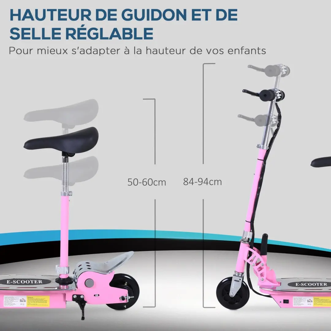 Homcom Kids E-Scooter 120W - Roze
