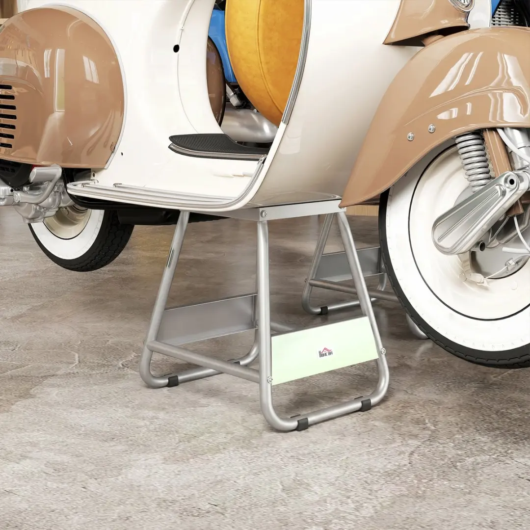 Homcom Motorstandaard Staal - 500 kg - 36x40x40,5 cm Grijs