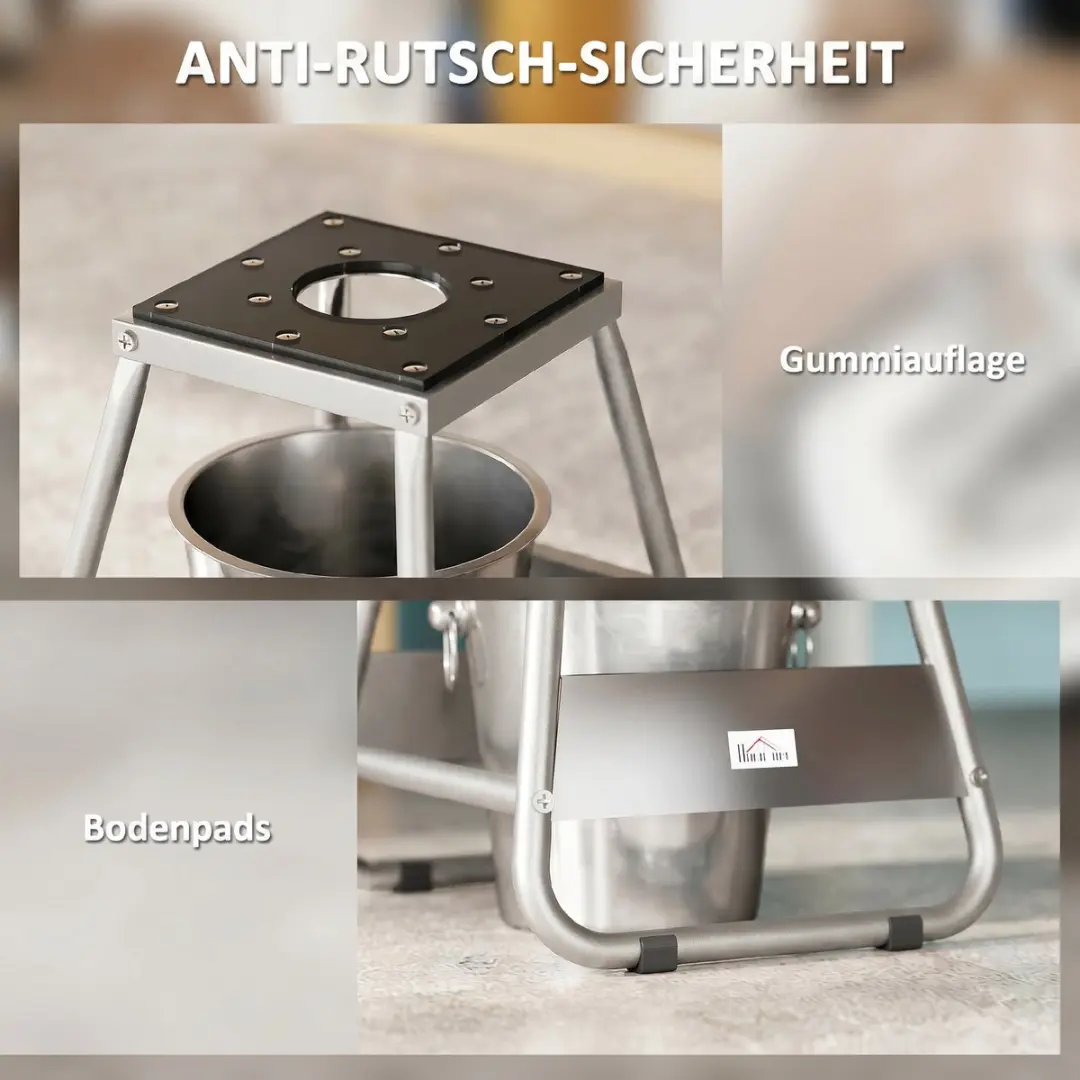 Homcom Motorstandaard Staal - 500 kg - 36x40x40,5 cm Grijs
