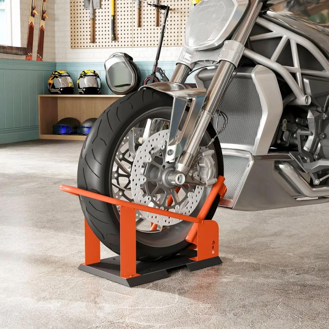 Homcom Motorwipstandaard - 27x71,5x33,5cm - Oranje