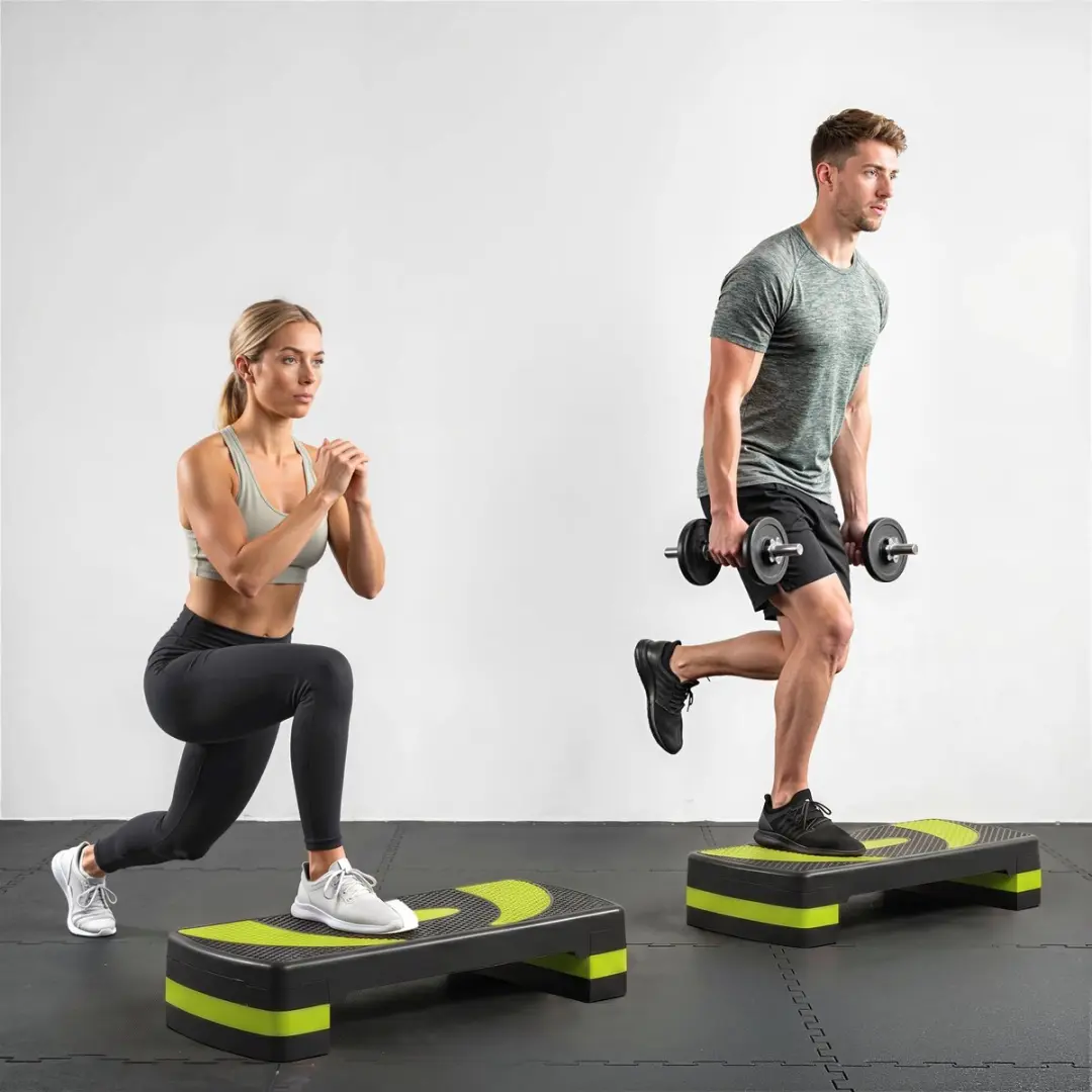 Homcom Aerobic Stepper - 80x31x20cm - Groen/Zwart - afbeelding 4 van 6