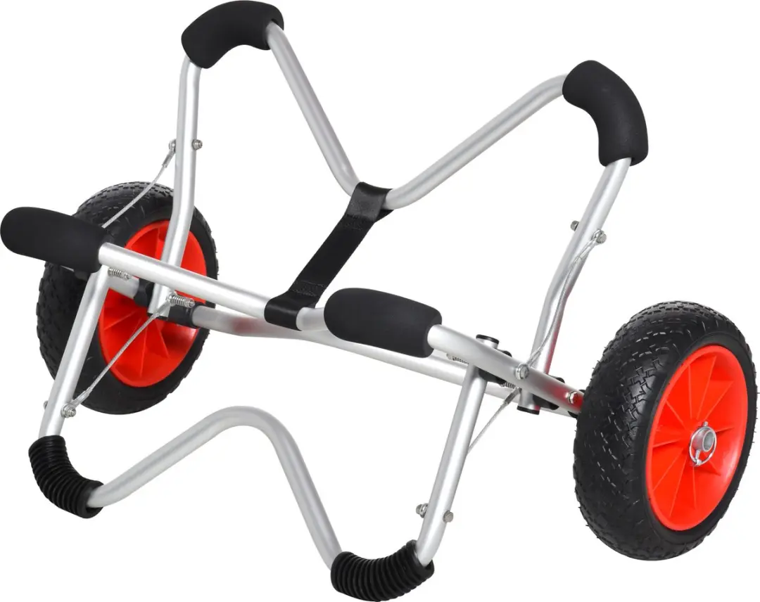 Homcom Kajaktrailer Aluminium - 75kg - 75x43x46cm Zilver