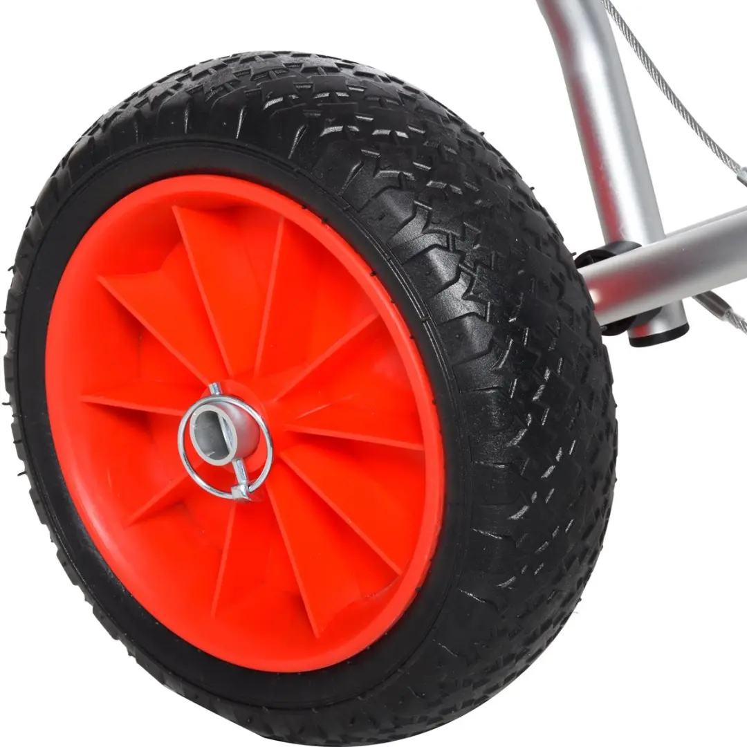 Homcom Kajaktrailer Aluminium - 75kg - 75x43x46cm Zilver