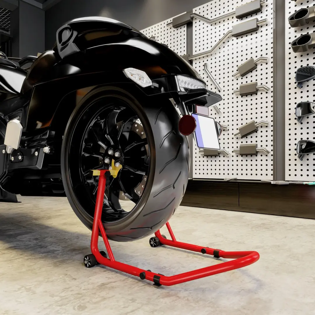 Homcom Motorstand - Staal - 544 kg - Rood