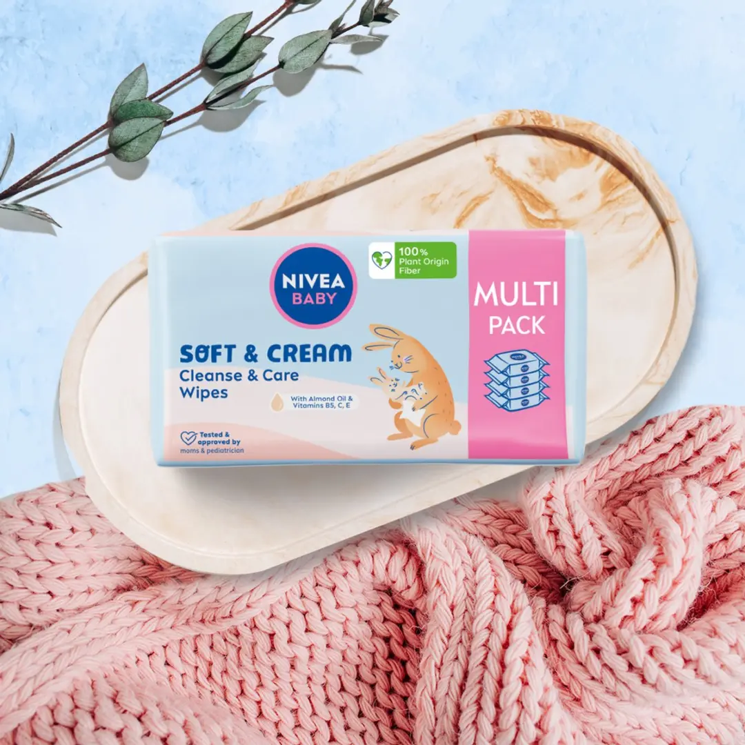 NIVEA Baby Chusteczki Nawilżane Soft&Cream 228ml - 4x57 Stuks