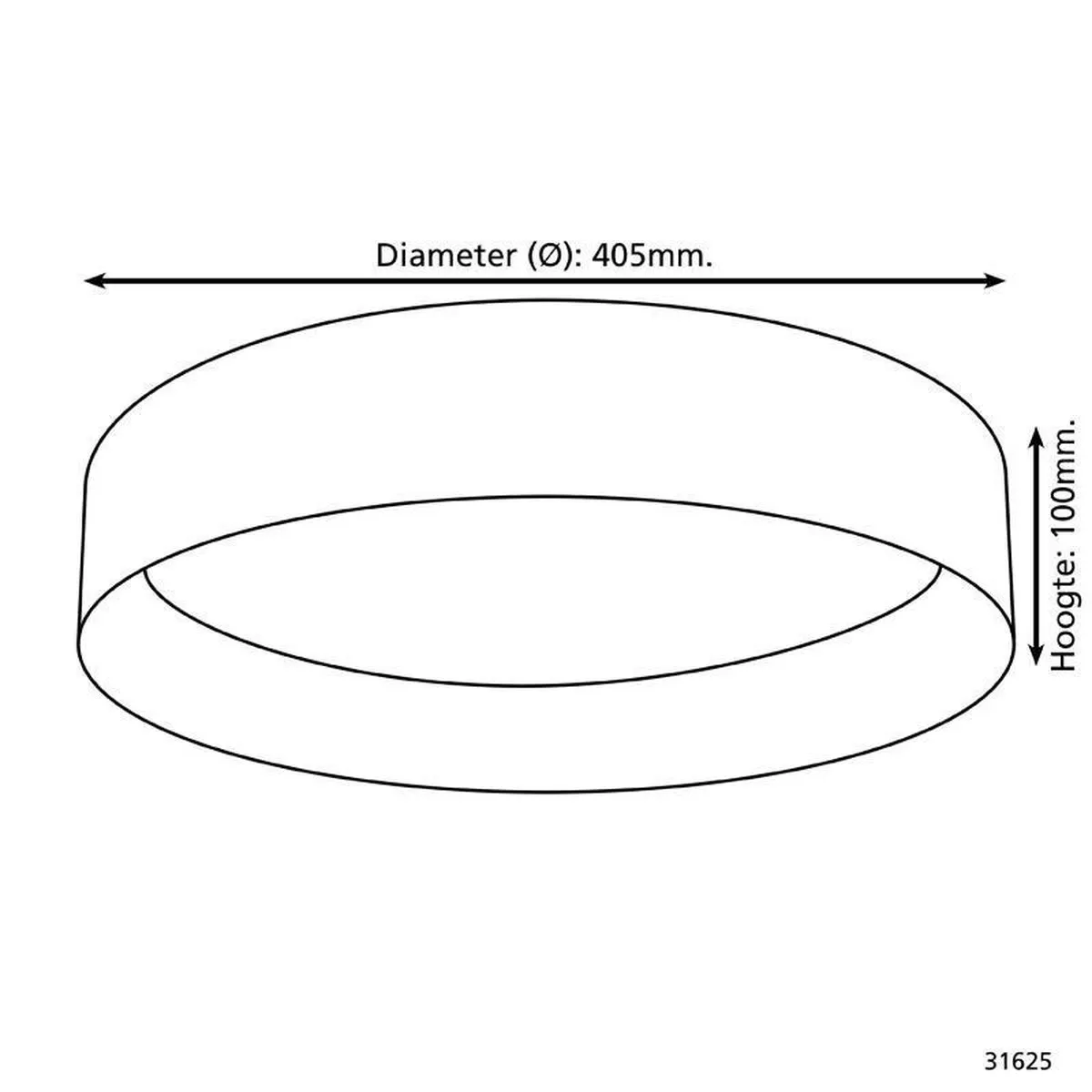 Eglo Maserlo LED Plafondlamp Ø405cm - Wit/Goud - afbeelding 4 van 4