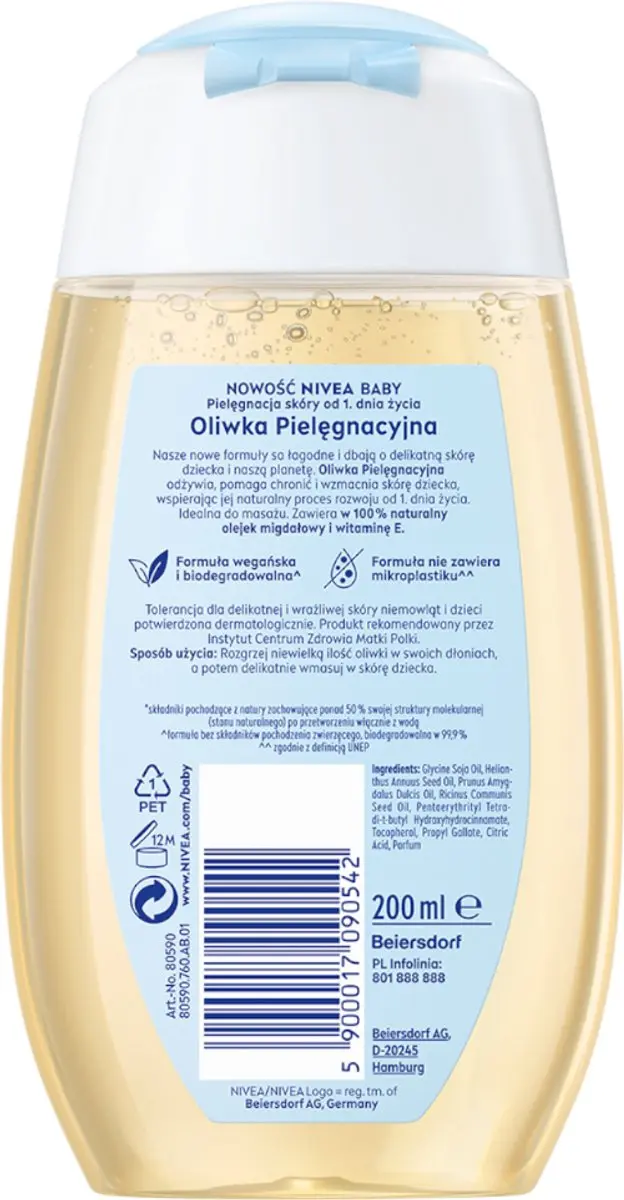 NIVEA Baby Oliwka Pielęgnacyjna 200ml
