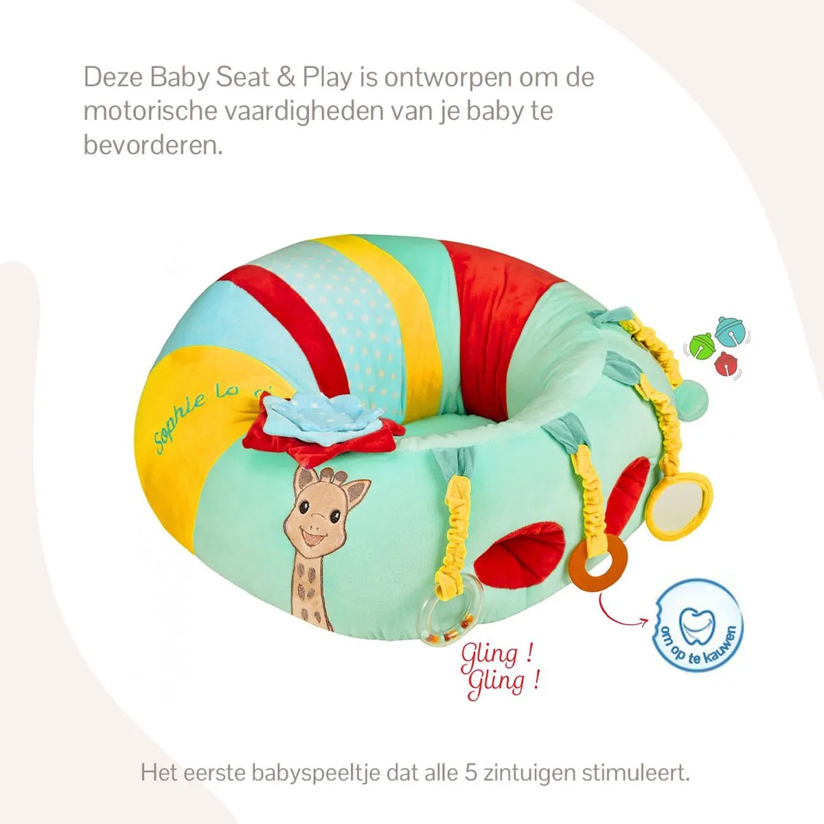 Sophie de Giraf Baby Seat & Play - 5 Speelelementen - Groen/Geel/Wit - afbeelding 6 van 6