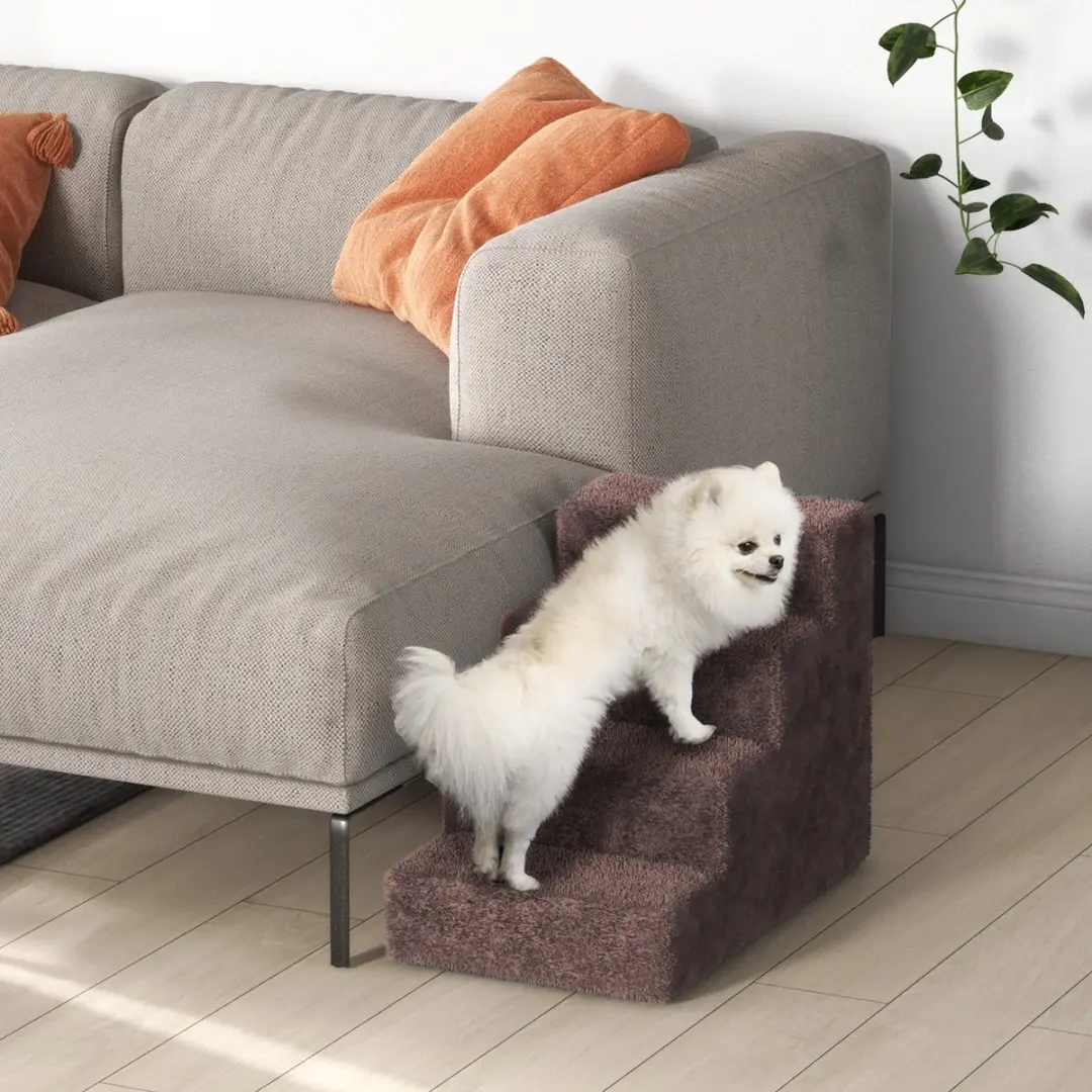 Pawhut Huisdiertrap 60x35x44cm - Bruin