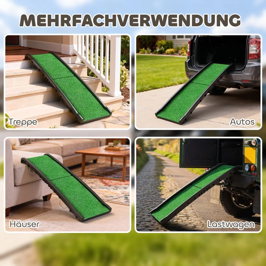 Pawhut Huisdierhelling Zwart - 155x38,5x15,5cm