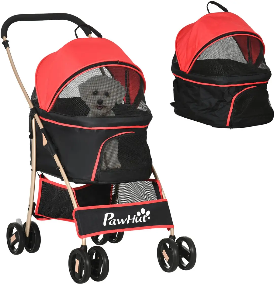 Pawhut Hundewagen 2-in-1 Hundetrolley