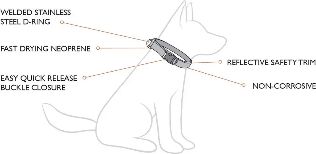 Ezydog Neo Classic Halsband - 39-44cm - Rood