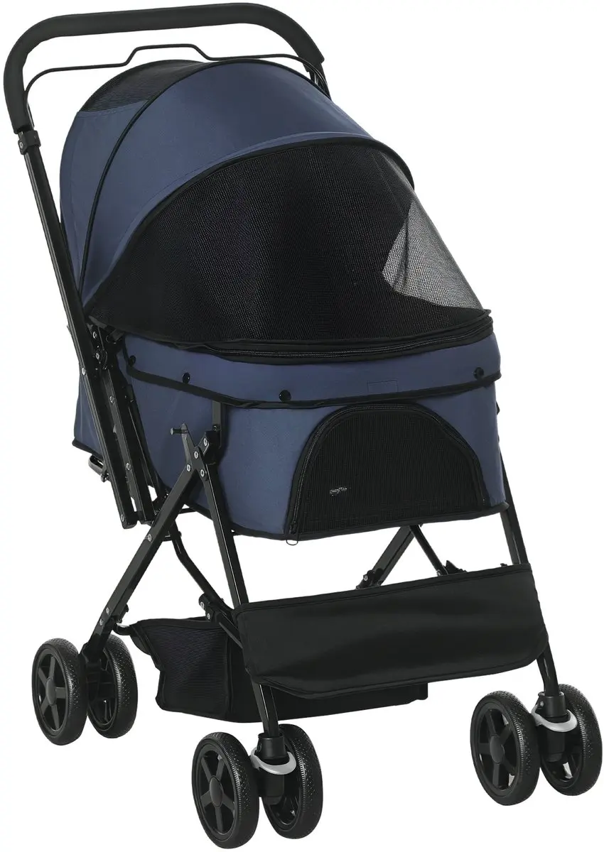 Pawhut Hondenbuggy Blauw