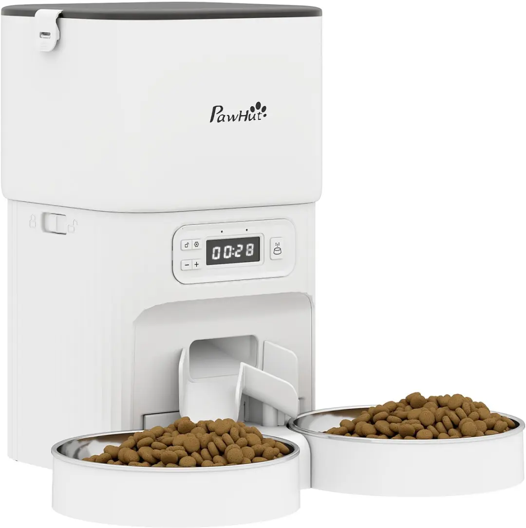 Pawhut Voerdispenser ABS RVS 33L