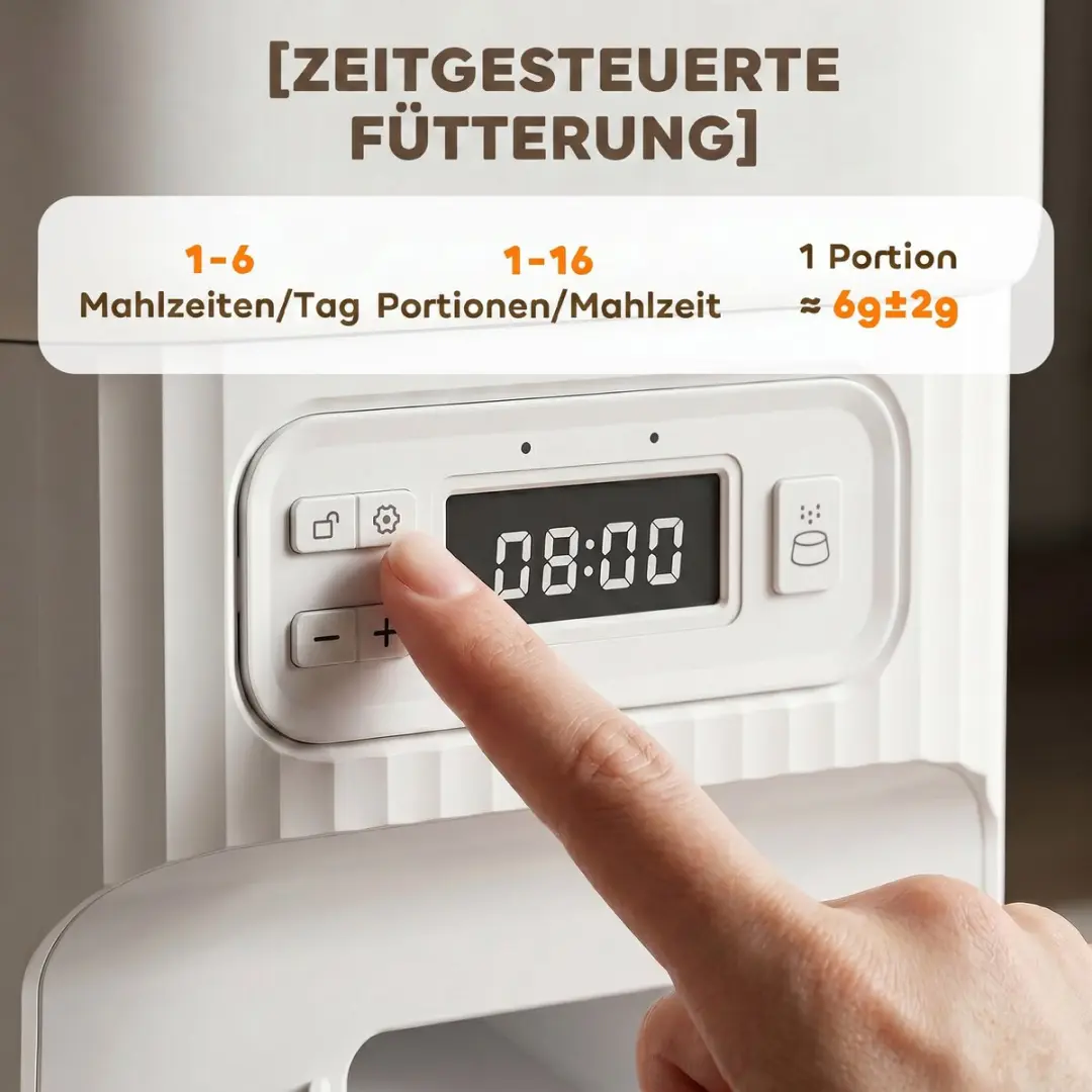Pawhut Voerdispenser ABS RVS 33L - Wit - afbeelding 6 van 6