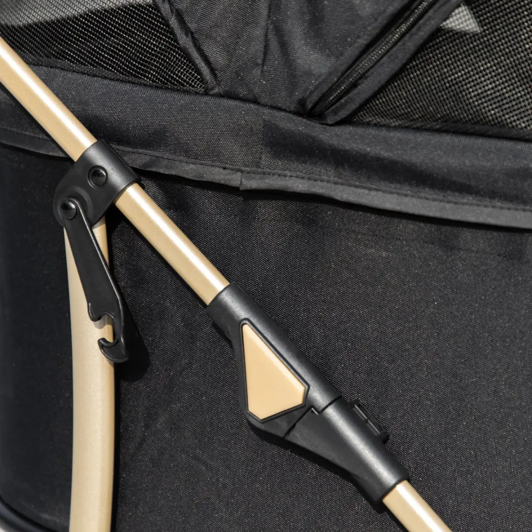 Pawhut Hondenbuggy 2-in-1 - Inklapbaar tot 10 kg - Zwart