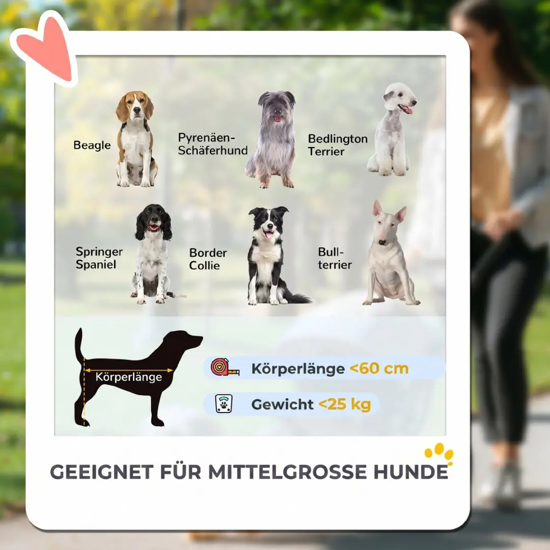Pawhut Hundebuggy - tot 30 kg - Zwart
