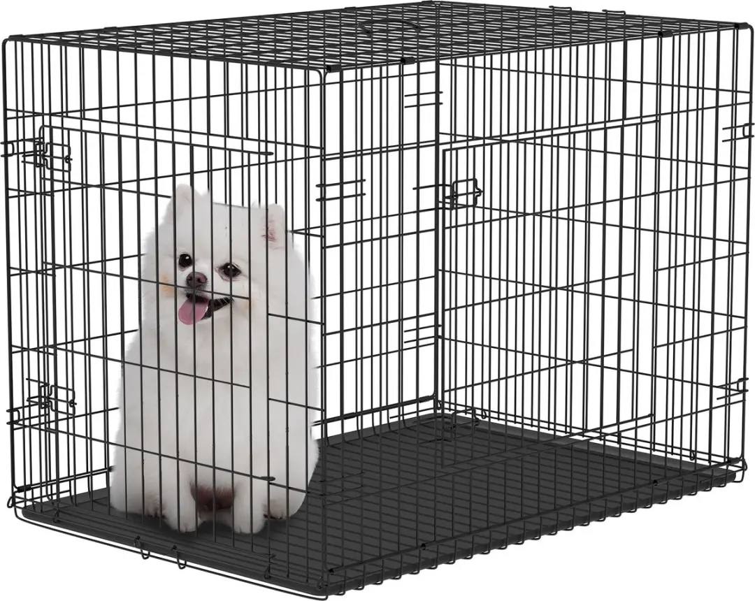 Pawhut Transportkooi D00-022 - Inklapbaar - 1 Deur - Zwart