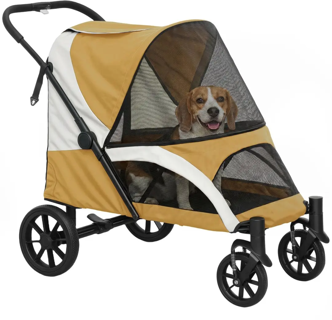 Pawhut Hondenbuggy Braun