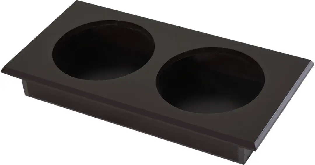 Pawhut Hondenvoerbak met Opbergruimte 2 Bakken - 24cm - Espresso