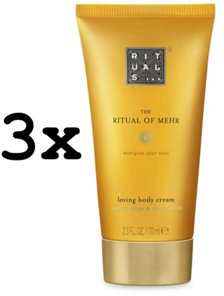 Rituals of Mehr Travel Body Cream 210ml - 3 Stuks