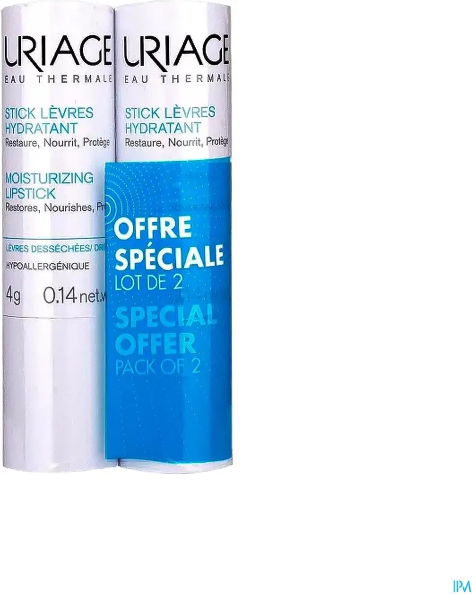 Uriage Stick Hydraterend 8g - 2 Stuks