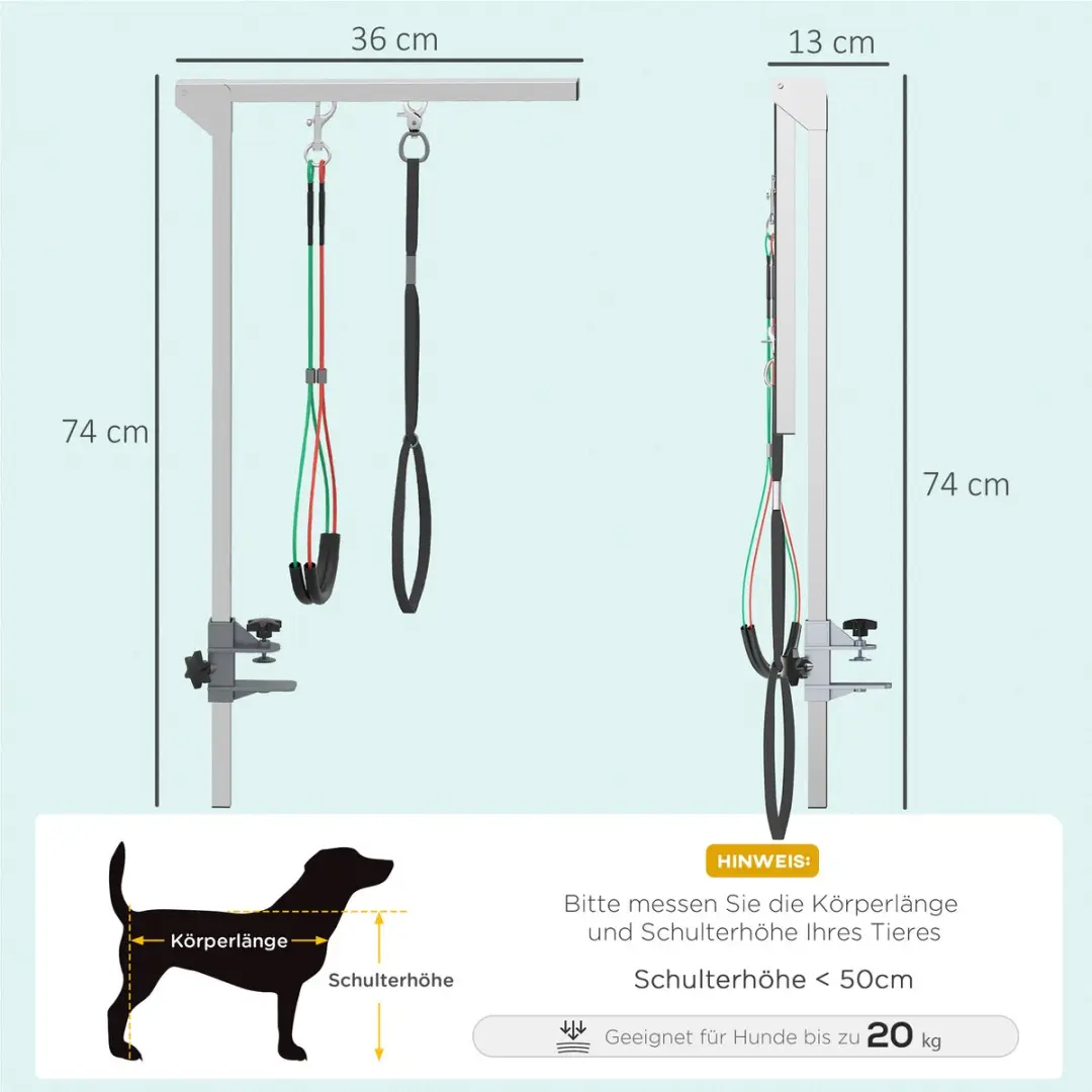 Pawhut D01-037V00SR Hondenbak - 36x8x74cm Zilver