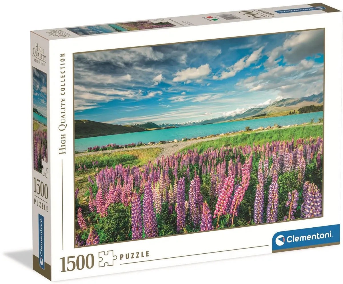 Clementoni Lupines aan Lake Tekapo Puzzel 1500 Stuks - Multikleur