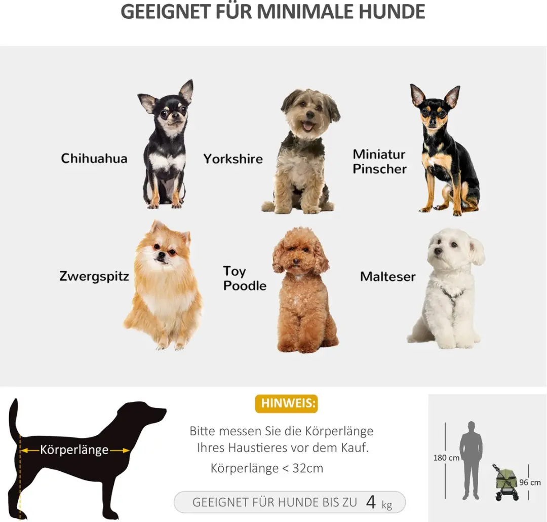 Pawhut Huisdierenbuggy - Donkergroen