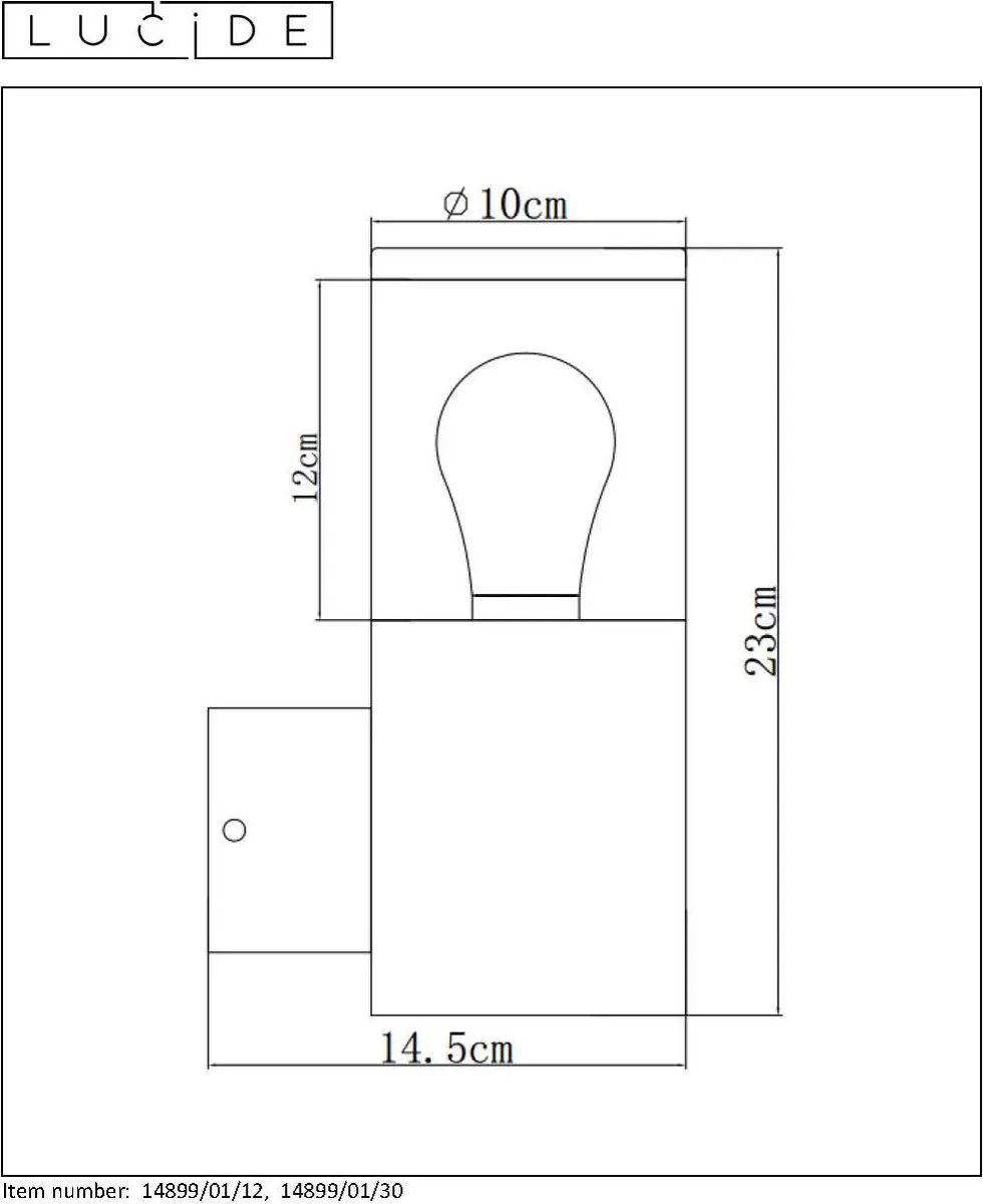 Lucide FEDOR Wandlamp E27 - Mat chroom - afbeelding 6 van 6