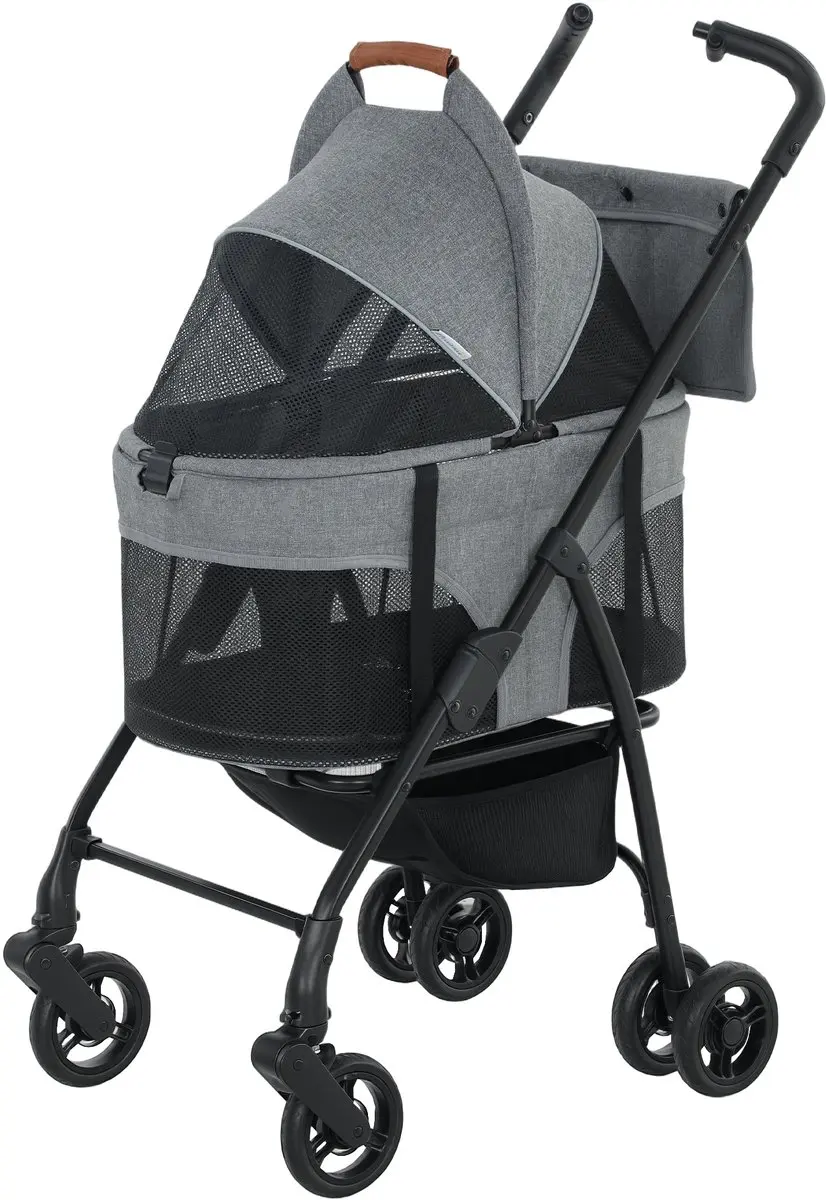 Pawhut Hondenbuggy Grijs - 69x47x101cm