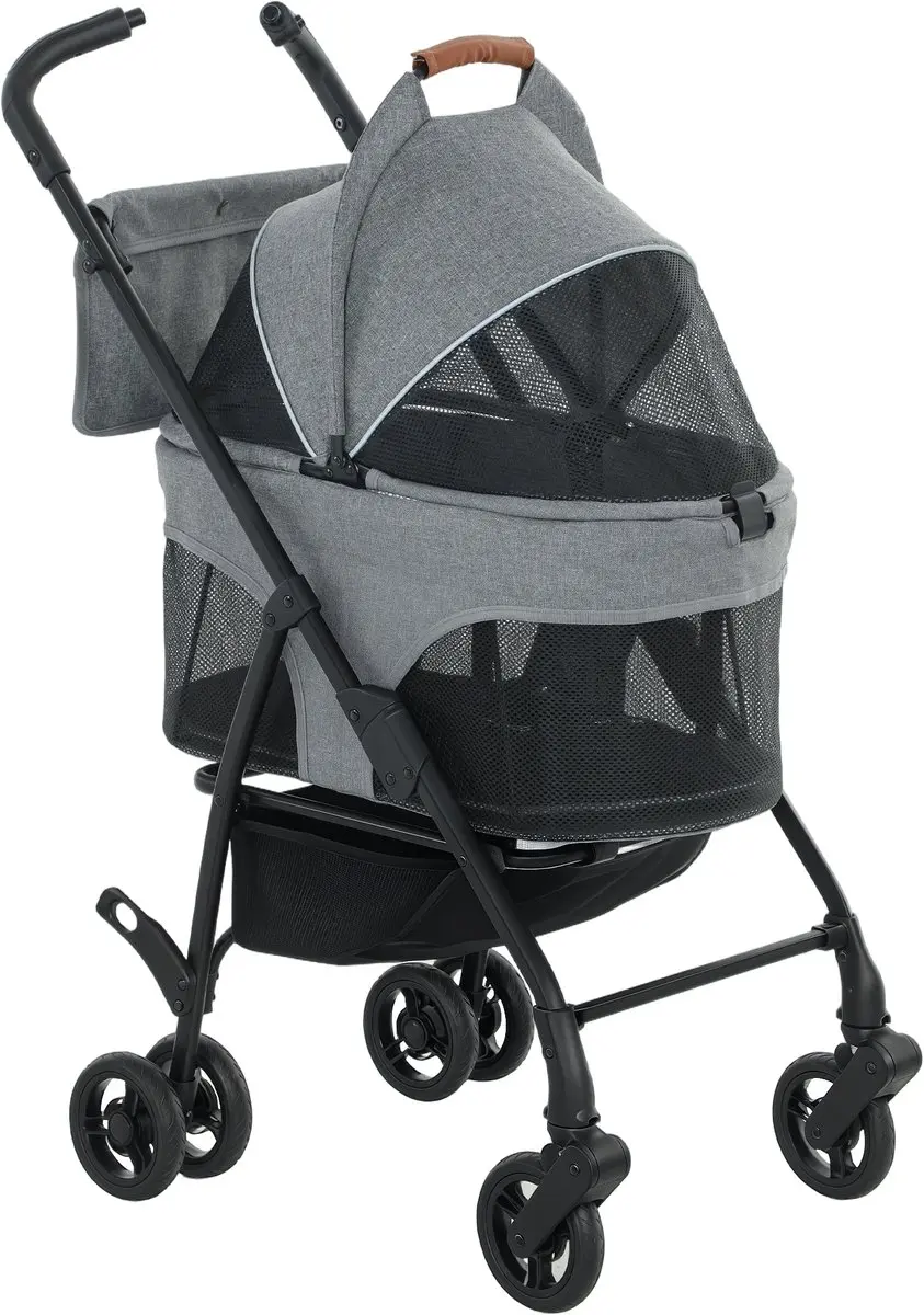 Pawhut Hondenbuggy Grijs - 69x47x101cm