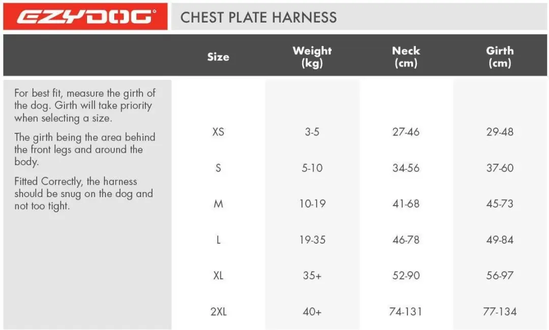 Ezydog Chest Plate Harnas XL - Roze Gestreept