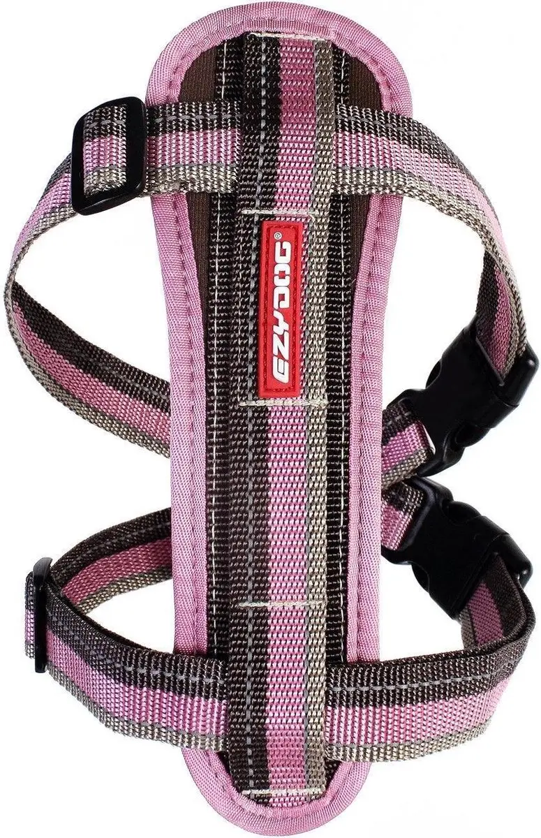 Ezydog Chest Plate Harnas XL - Roze Gestreept