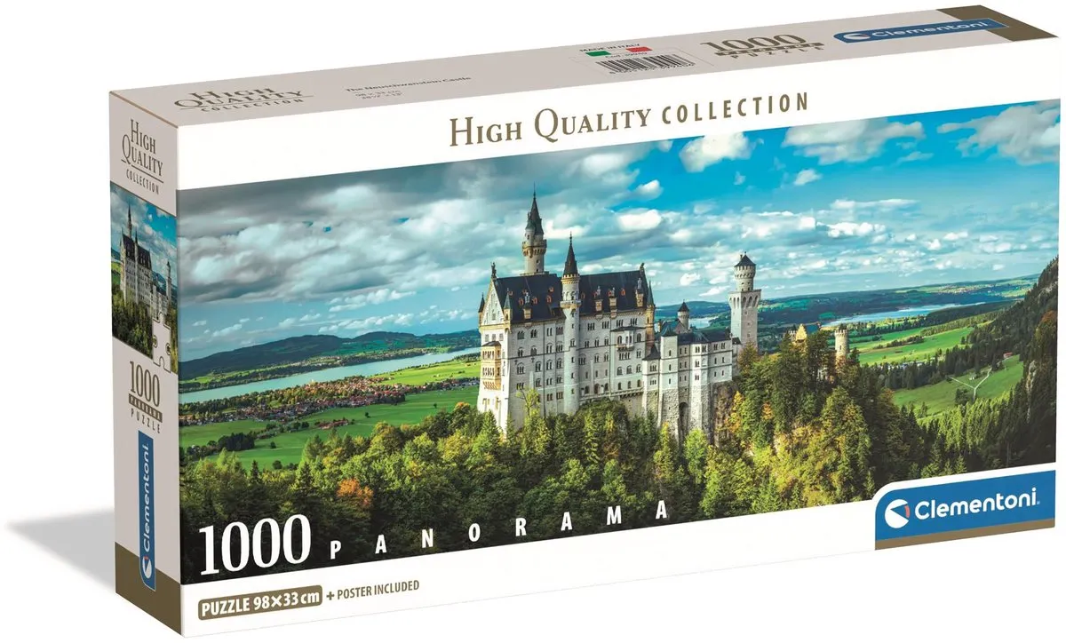 Clementoni Neuschwanstein Kasteel Puzzel 1000 Stuks - Multikleur