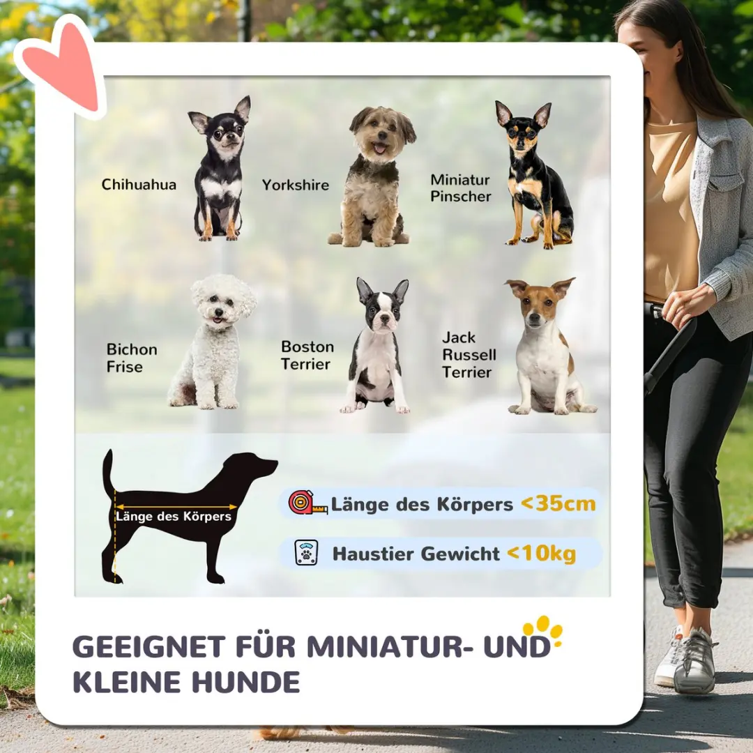 Pawhut Hundewagen - 75L x 45B x 97H cm - Donkergrijs