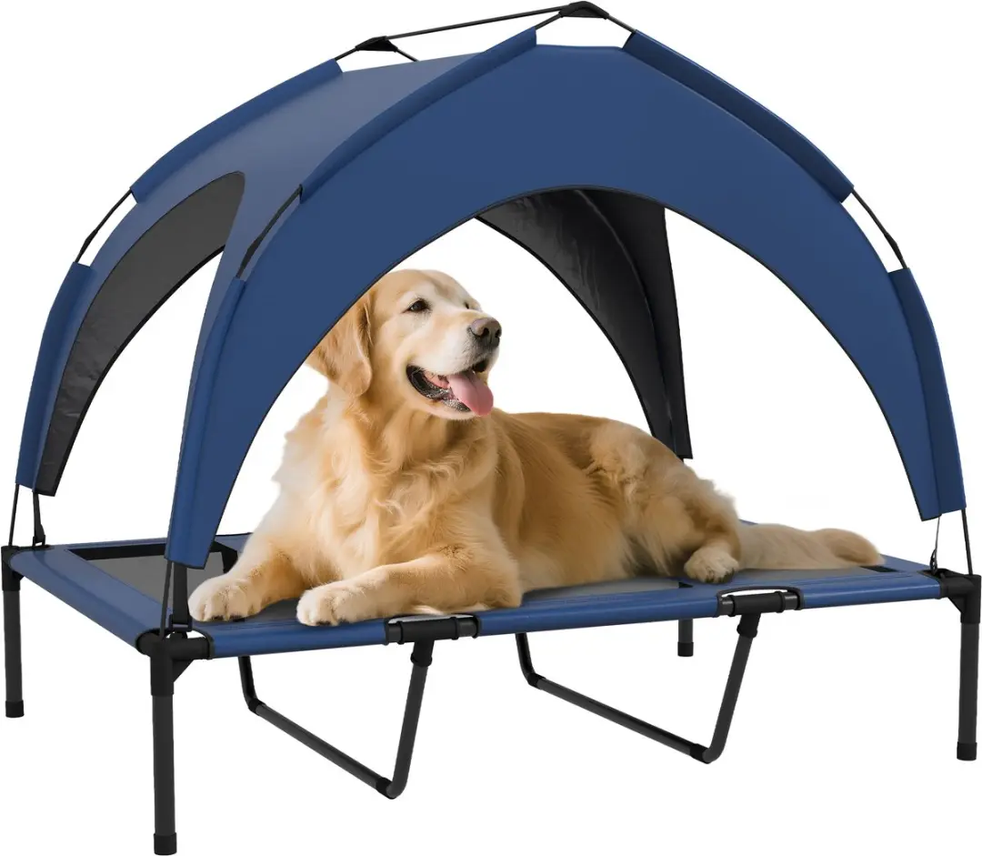 Pawhut Verhoogd Hondenbed met Dak D04-272V03