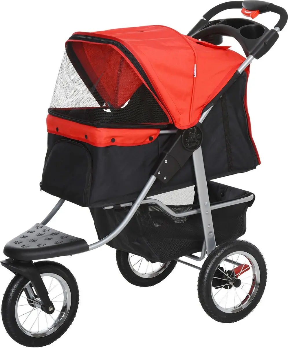 Pawhut Hondenbuggy 3-Wieler Opvouwbaar