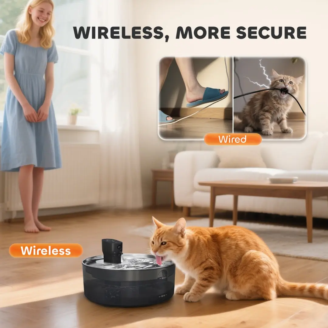 Pawhut Kattenfontein 7L - Zwart