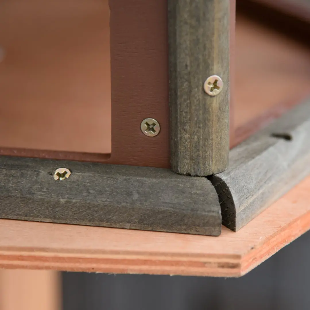 Pawhut Vogelhuisje Staand - Natuurlijk Hout - 3+ Inloopopeningen