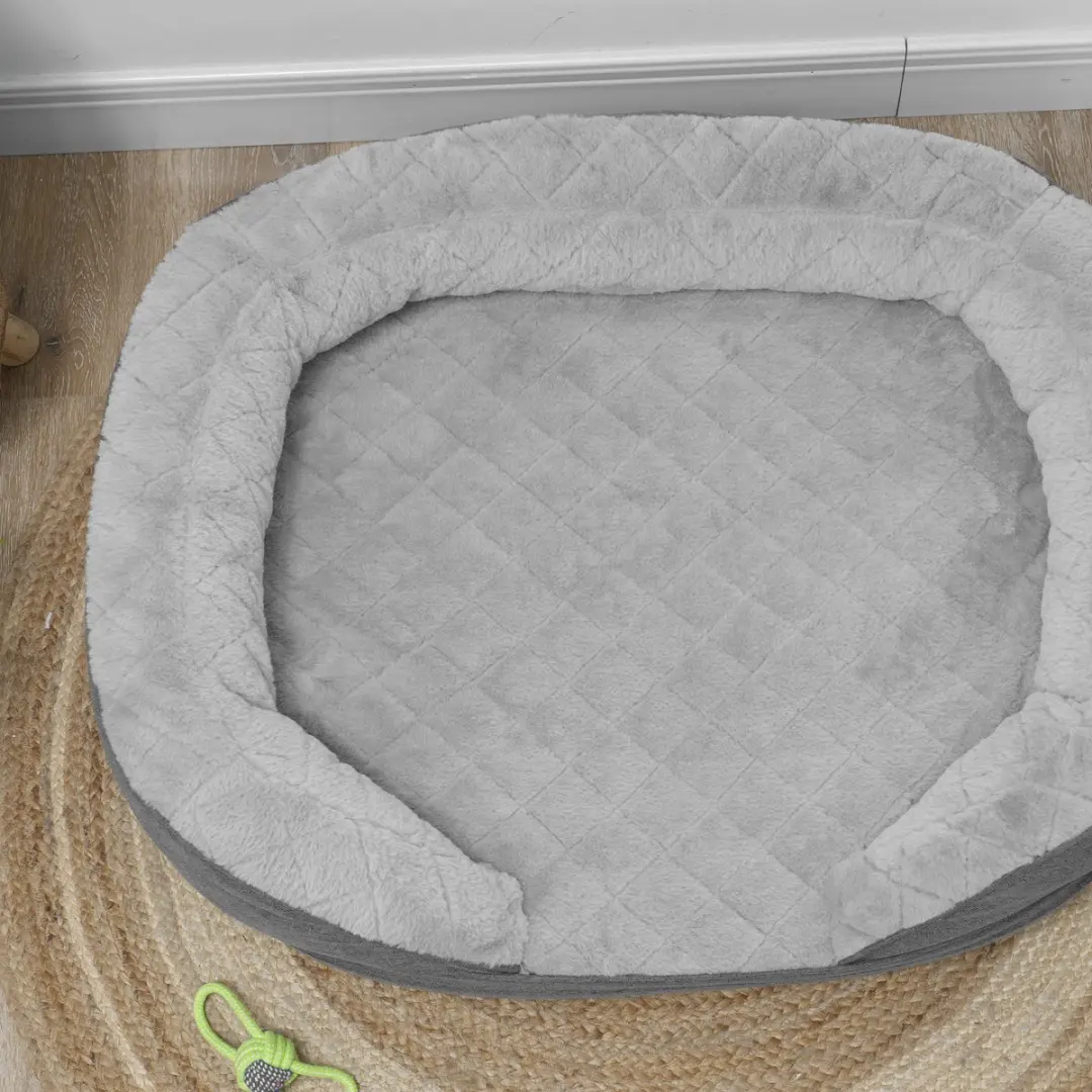 Pawhut Hundesofa 90x78cm - Wasbaar - Grau