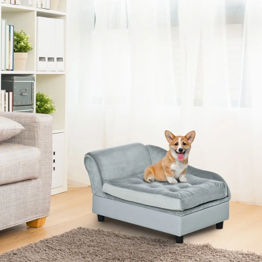Pawhut Hondenbank D04-140 Lichtblauw - 76cm