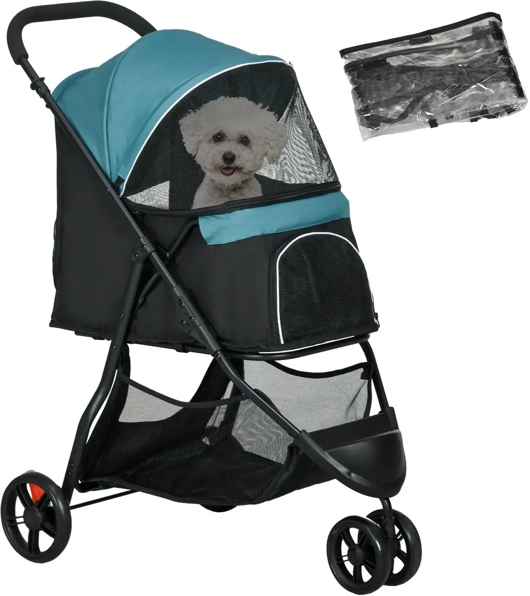 Pawhut 2-in-1 Hondenbuggy Dunkelgrün