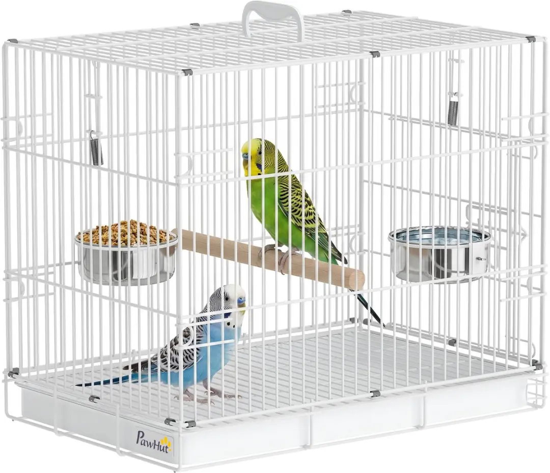 Pawhut Vogelkooi Tafelmodel Wit