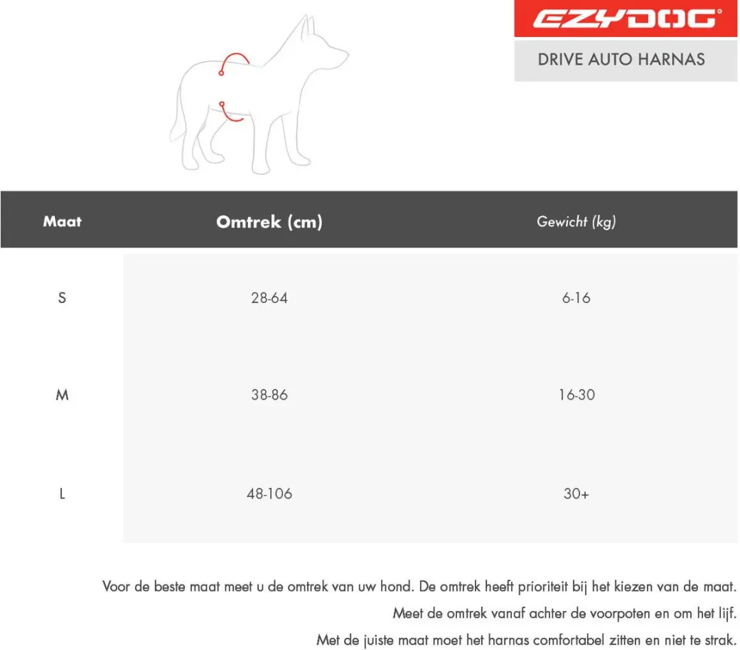 Ezydog Drive Honden Autotuig - Zwart