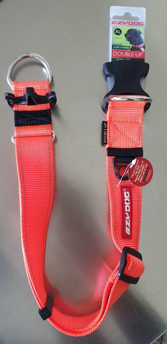 Ezydog Double Up Halsband - XL - Blaze Orange