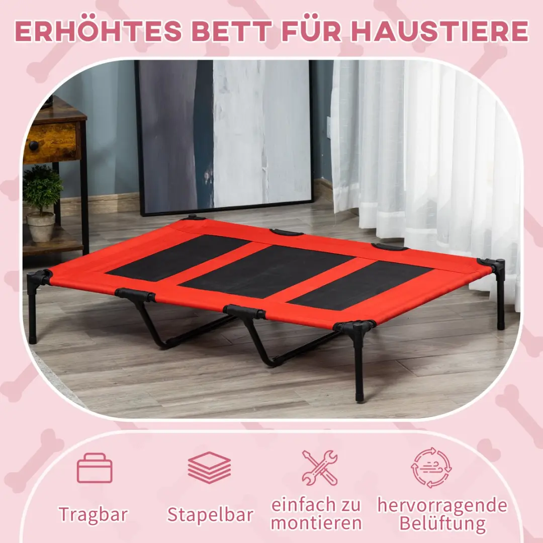 Pawhut Hondenbed D04-069 - 122x92x23cm - Koffiebruin/Zwart