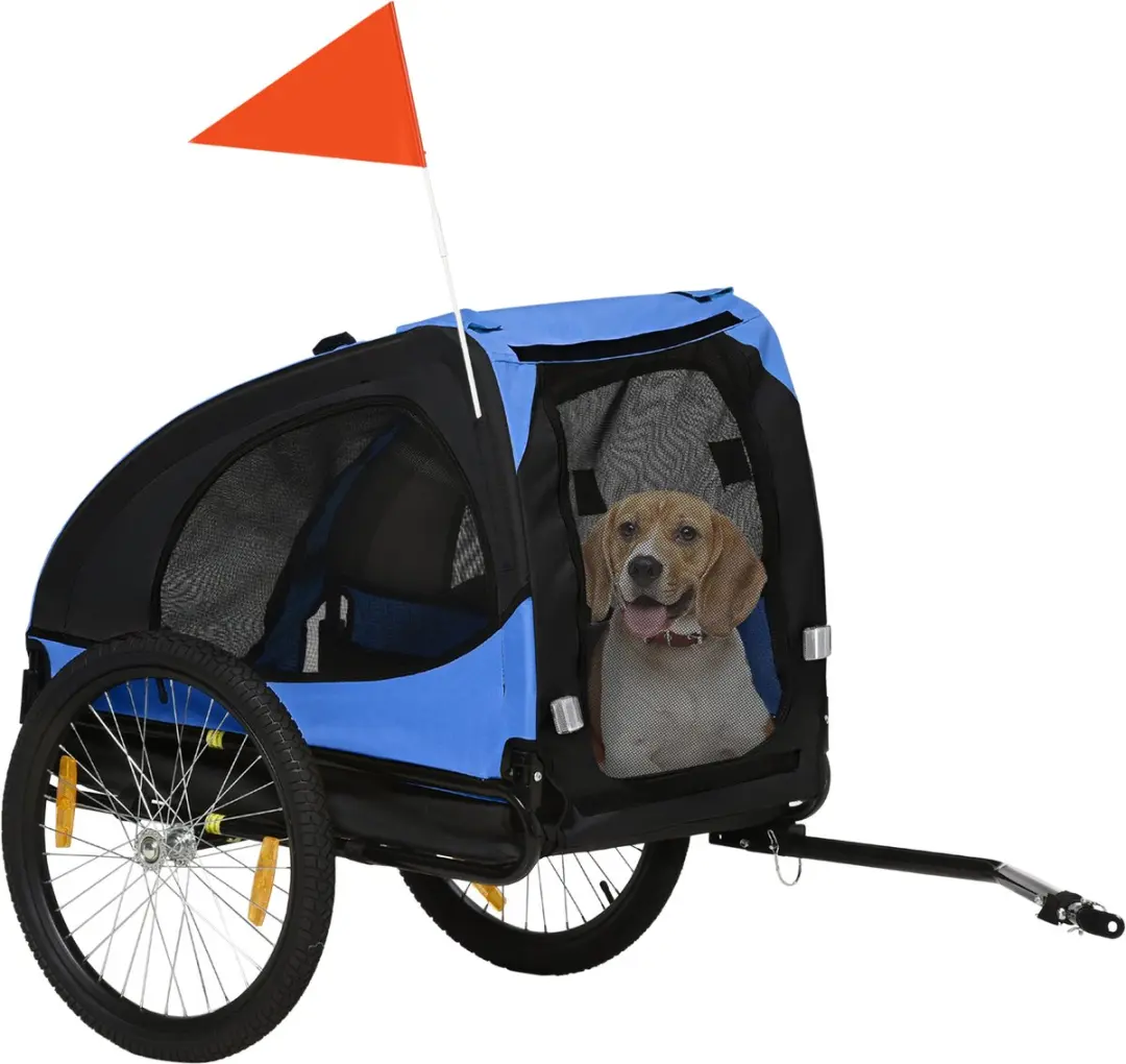 Pawhut Hondenaanhanger Fiets Opvouwbaar