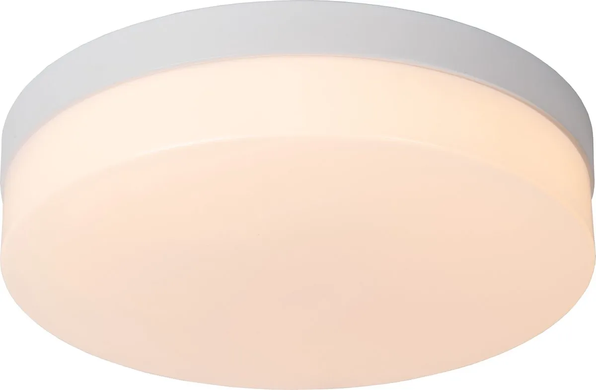 Lucide BISKIT Plafondlamp Badkamer - Ø28cm LED 18W 2700K IP44 Wit